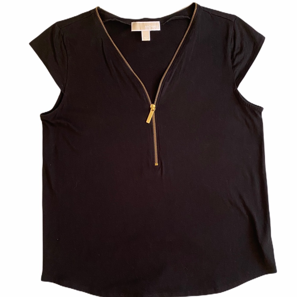 Michael Kors Blouse in black gold zipper